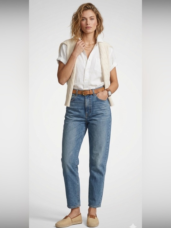 Vero Moda Denim - Vero Moda Blue 90s Style HighRise Mom Denim Jeans Size 27 Cotton
